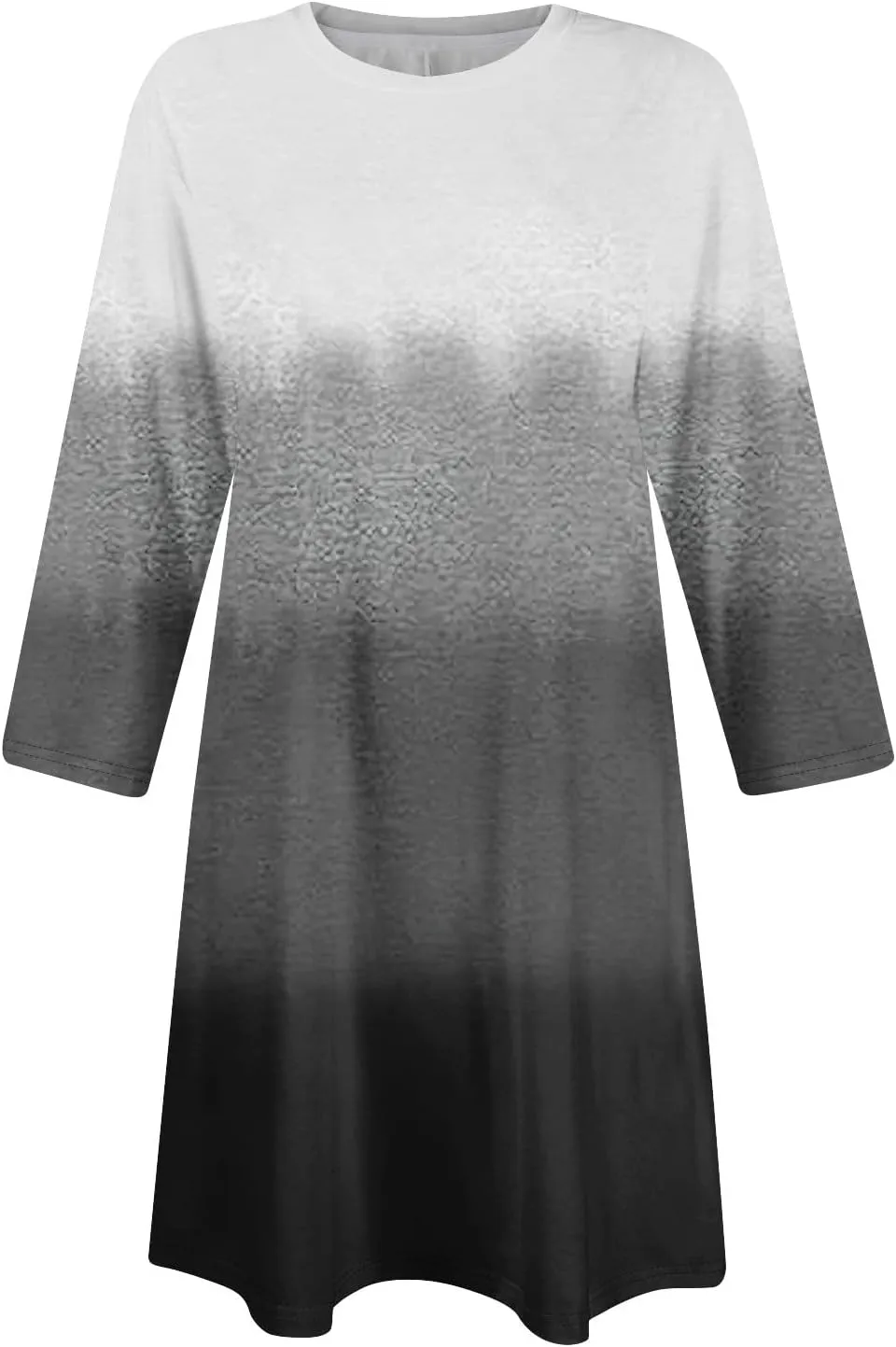 3/4 Sleeve Dress for Women T-Shirt Dresses Casual Crewneck Loose fit Swing Tunic Dresses Fall