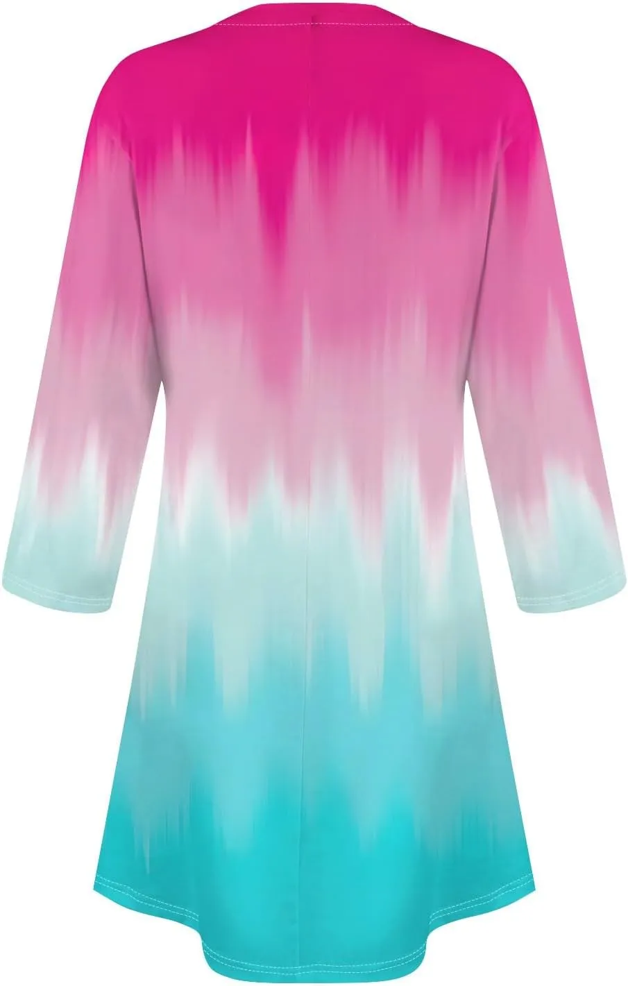 3/4 Sleeve Dress for Women T-Shirt Dresses Casual Crewneck Loose fit Swing Tunic Dresses Fall