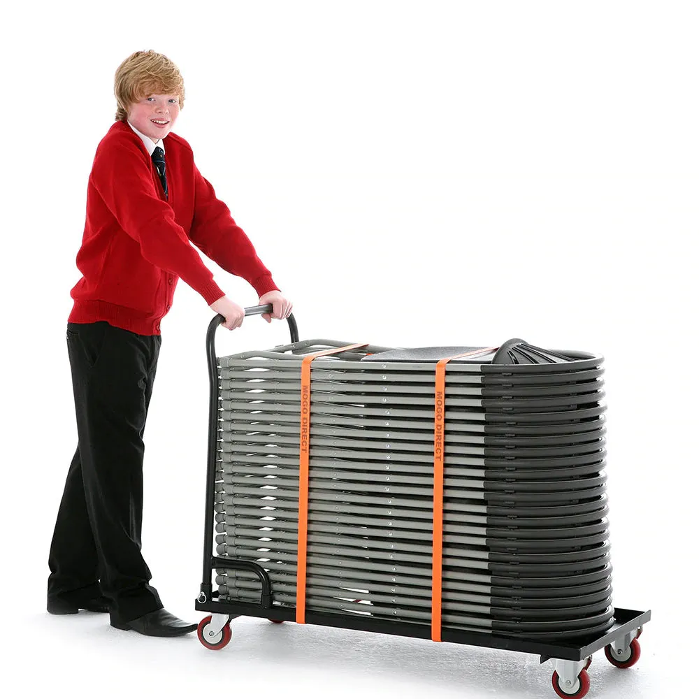 40 x Classic Straight Back Folding Chair   Trolley Bundle