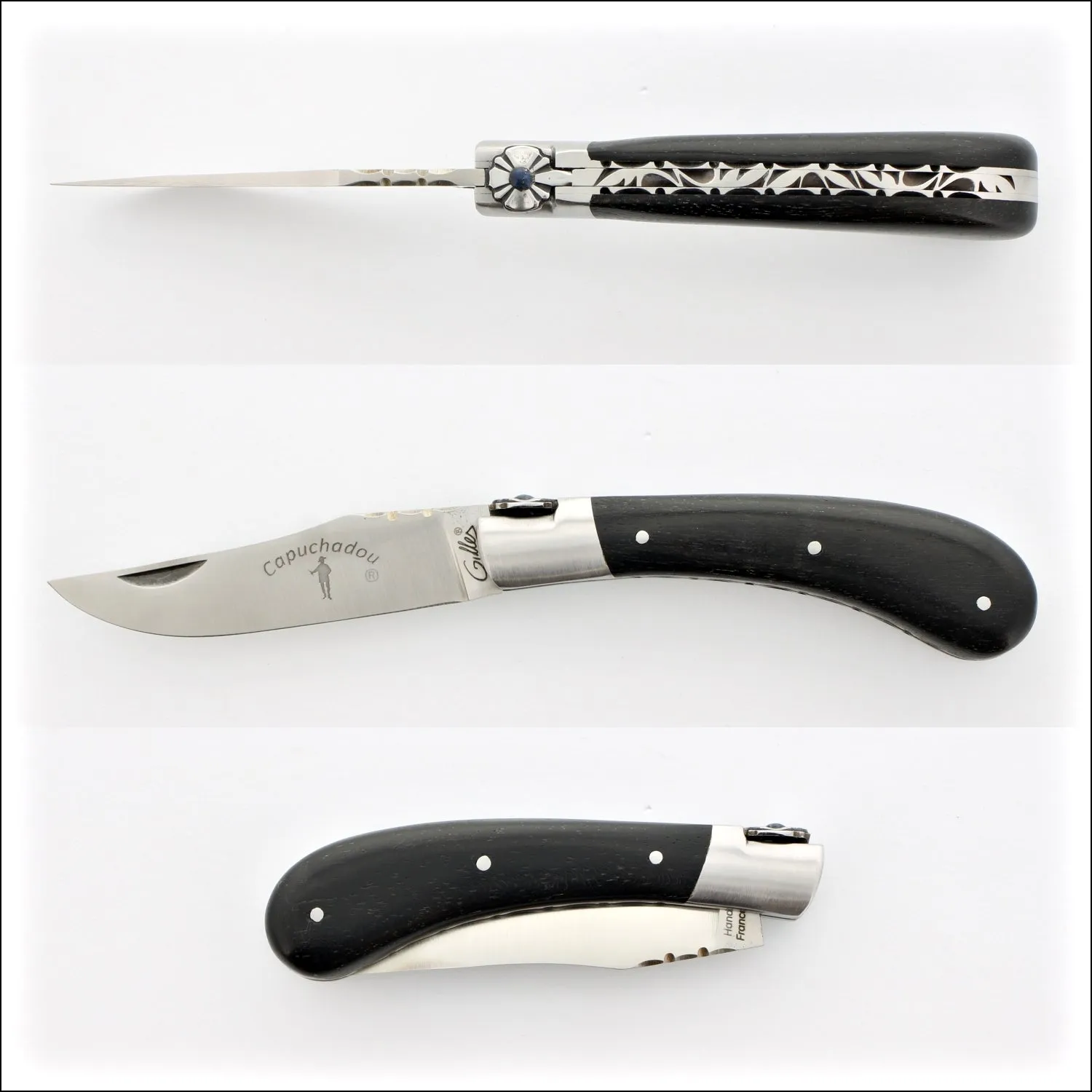 Capuchadou 10 cm Guilloche Ebony Handle