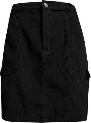 Cargo Womens Skirt Jean Mini Skirts for Women A Line Denim Dress High Rise Swing Skirt and Top Set for Women Elegant
