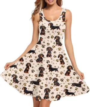Coloranimal Women Dresses A Line Skater XS-4XL Plus Size Summer Sleeveless Casual Sundresses