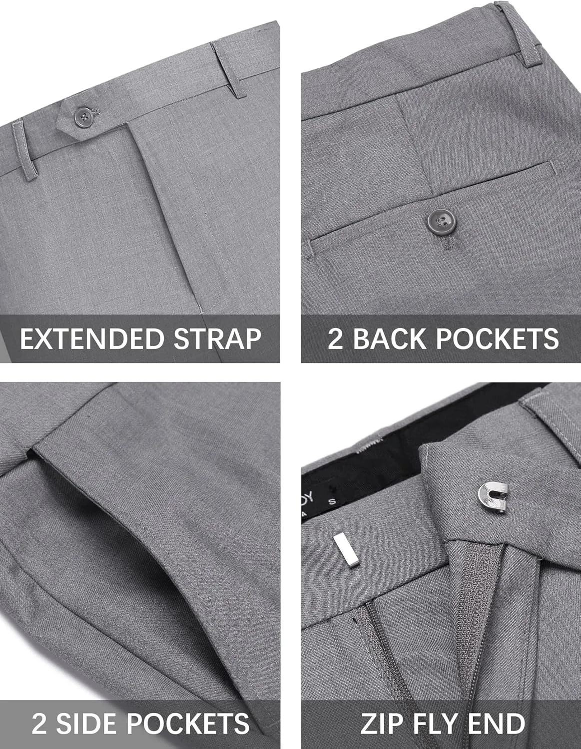 COOFANDY Men 2 Piece Suits One Button Blazer Jacket Tuxedo Slim Fit Suit Pant
