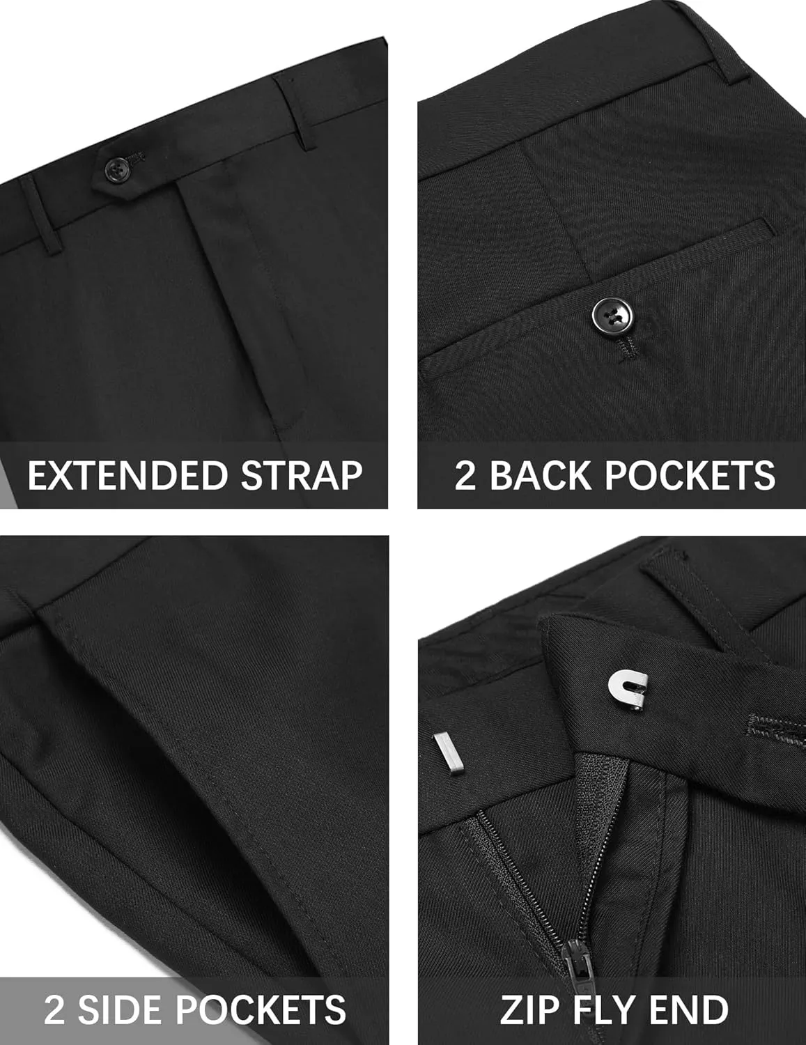 COOFANDY Men 2 Piece Suits One Button Blazer Jacket Tuxedo Slim Fit Suit Pant