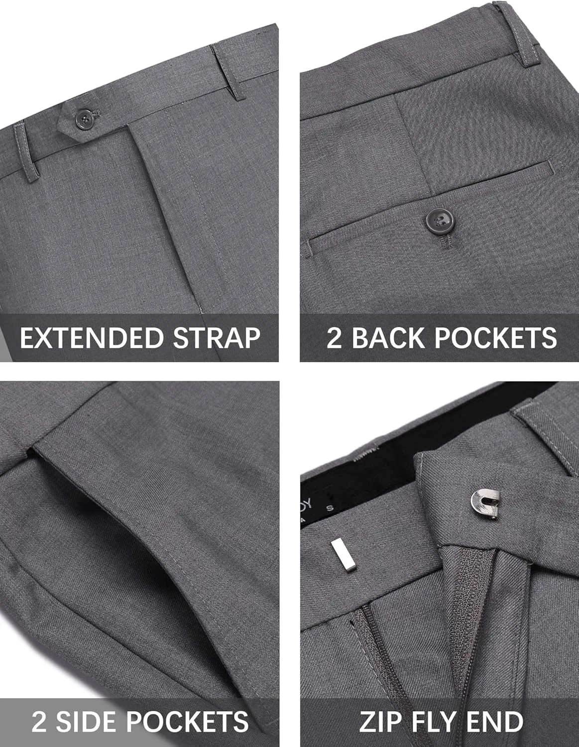 COOFANDY Men 2 Piece Suits One Button Blazer Jacket Tuxedo Slim Fit Suit Pant
