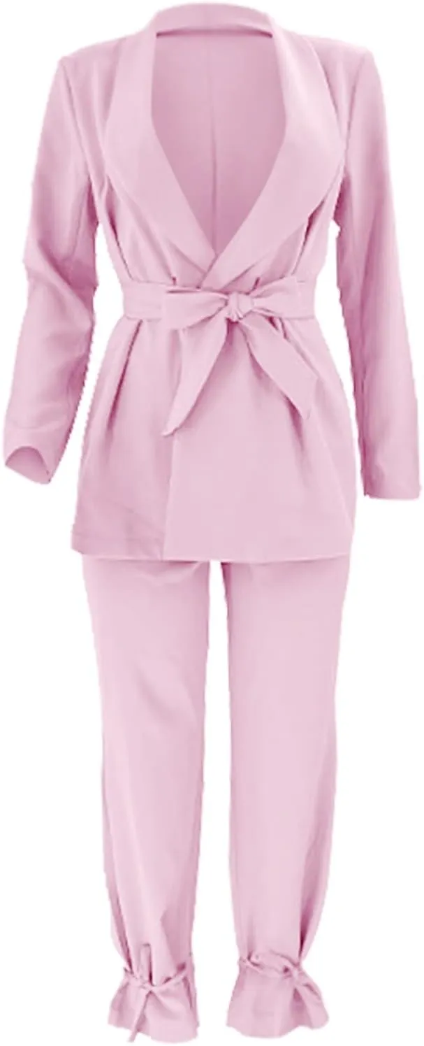Dressy Pant Suits for Women Elegant Oversized Blazer and Suit Pants Set Causal Wedding Guests Prom Business Suits