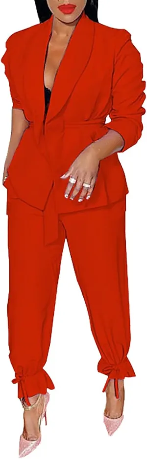 Dressy Pant Suits for Women Elegant Oversized Blazer and Suit Pants Set Causal Wedding Guests Prom Business Suits