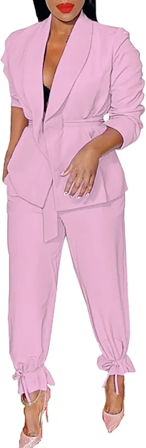 Dressy Pant Suits for Women Elegant Oversized Blazer and Suit Pants Set Causal Wedding Guests Prom Business Suits