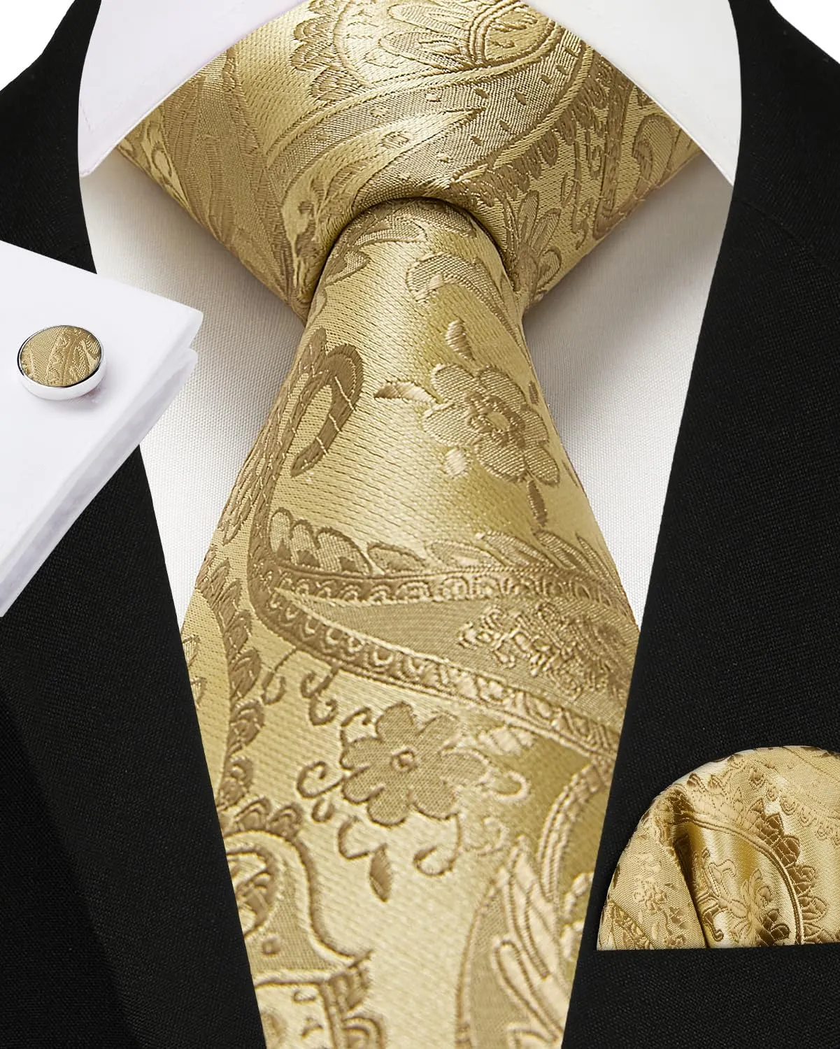 Enlision Suit Vest for Men Formal Paisley Mens Vests Dress Tie and Pocket Square Cufflinks Set Waistcoat Wedding Business