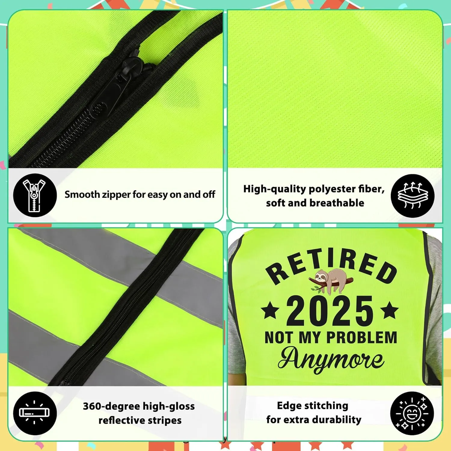 Funny Birthday Gifts for Men - Birthday Party Decorations Vests for Men Women Happy Birthday Presents