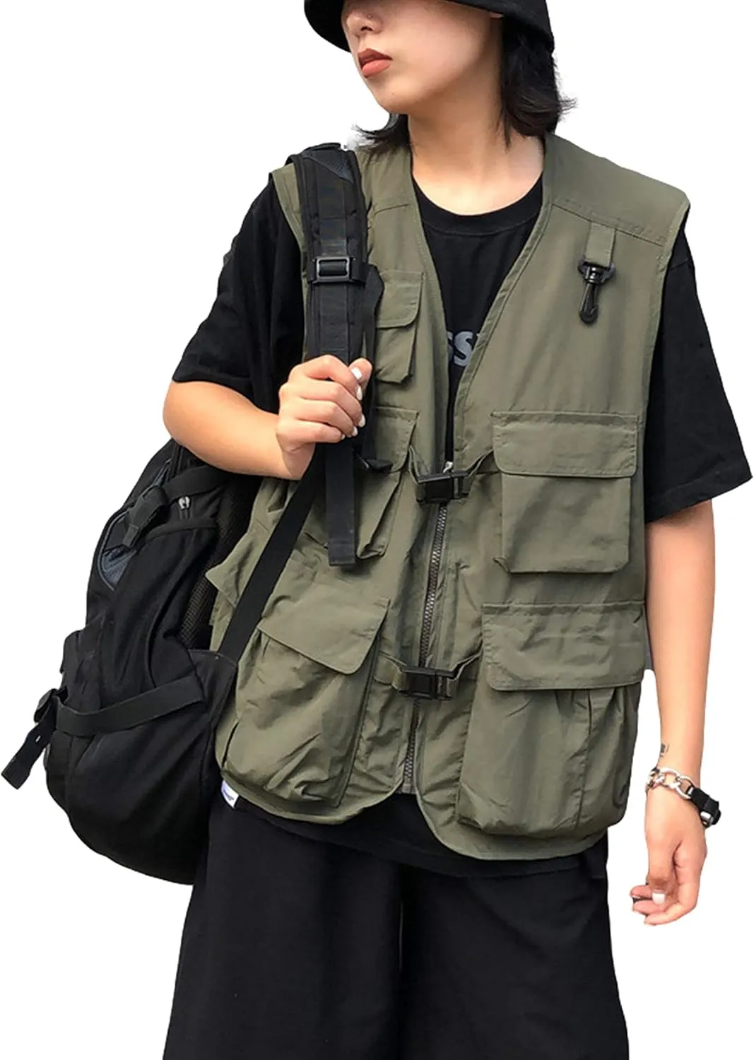 Gihuo Womens Travel Vest Fashion Outdoor Fishing Vest Summer Hiking Safari Photo Vests with Multi Pockets