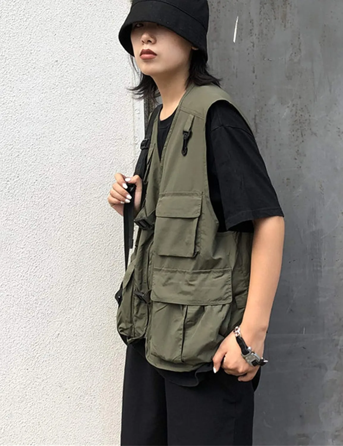 Gihuo Womens Travel Vest Fashion Outdoor Fishing Vest Summer Hiking Safari Photo Vests with Multi Pockets