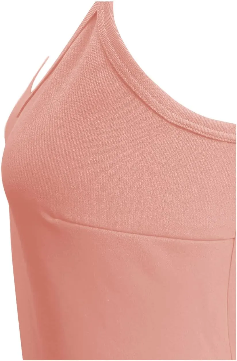 Hanpceirs Women's Basic Bodycon Dresses Cami Slip Spaghetti Strap Tank Casual Club Mini Dress