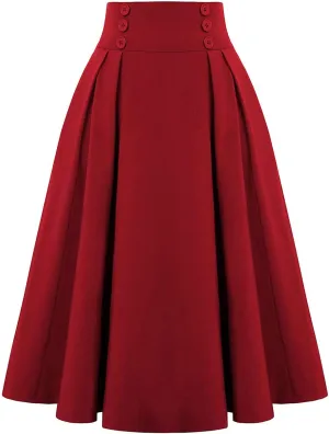 High Waisted Mini Skirts for Women Solid Color Casual A-Line Skirt with Elastic Waist and Anti-Slip Lining