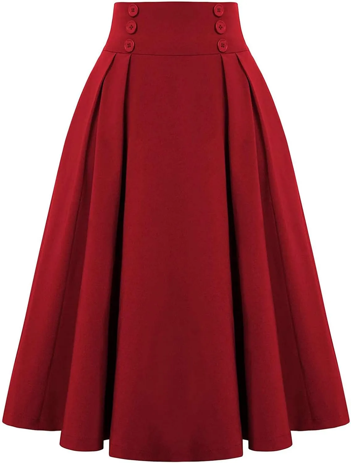 High Waisted Mini Skirts for Women Solid Color Casual A-Line Skirt with Elastic Waist and Anti-Slip Lining