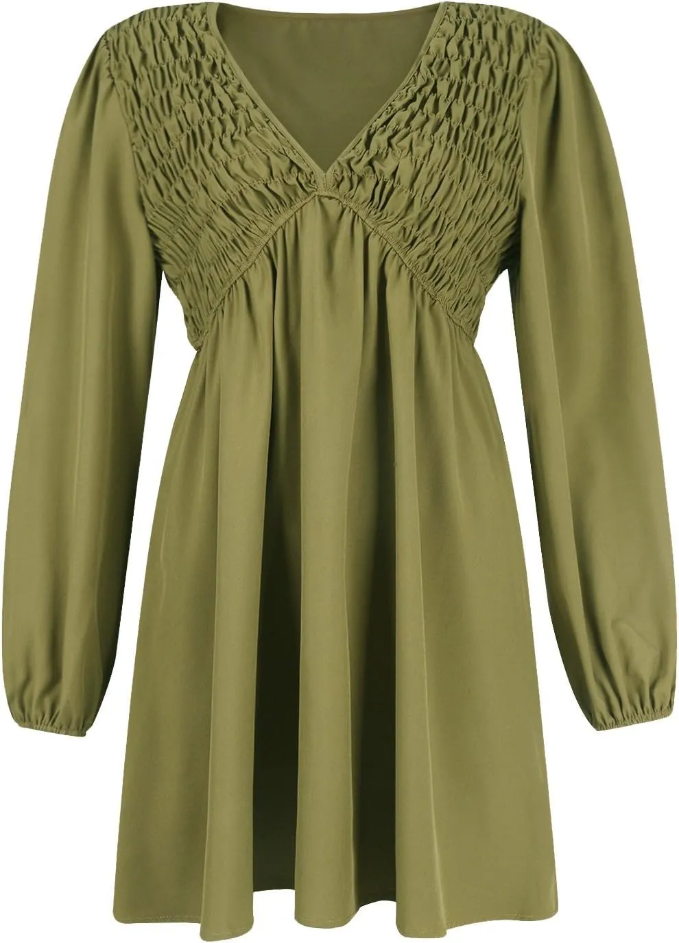 Holiday Dresses for Women Spring Long Sleeve High Neck Swiss Dot Tiered Flowy Tiered Babydoll Shift Mini Dress