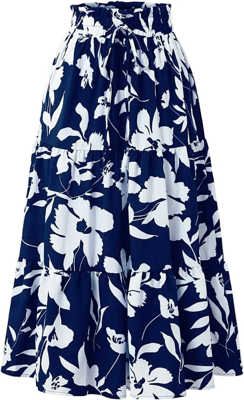 Maxi Skirt Boho Maxi Spring Flowy Boho Comfy Tiered Western Boho Mini Skirt