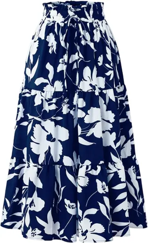 Maxi Skirt Boho Maxi Spring Flowy Boho Comfy Tiered Western Boho Mini Skirt