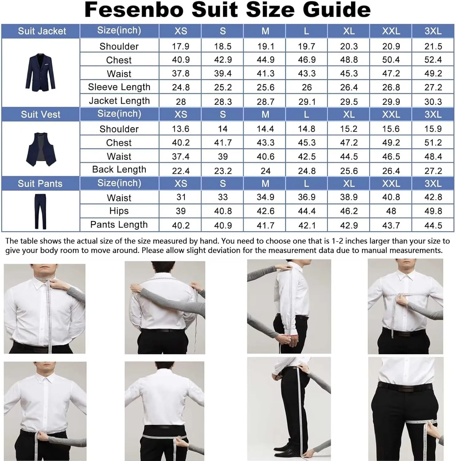 Men Suit Slim Fit 2 Piece Solid 2 Button Business Suits Blazer Wedding Prom Tuxedo for Men Suit Jacket Pants with Tie