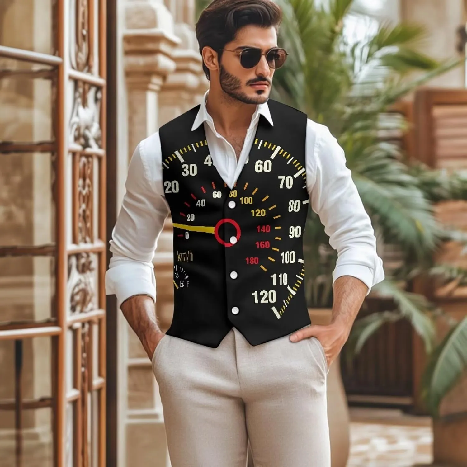Men's Casual Business Vests Lightweight Waistcoat Slim Fit Suit Vest V-neck Button Down Holiday Vest