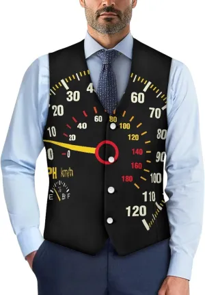 Men's Casual Business Vests Lightweight Waistcoat Slim Fit Suit Vest V-neck Button Down Holiday Vest