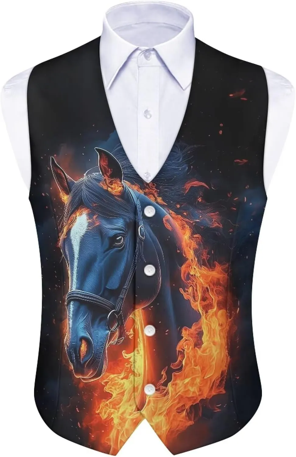 Men's Casual Business Vests Lightweight Waistcoat Slim Fit Suit Vest V-neck Button Down Holiday Vest