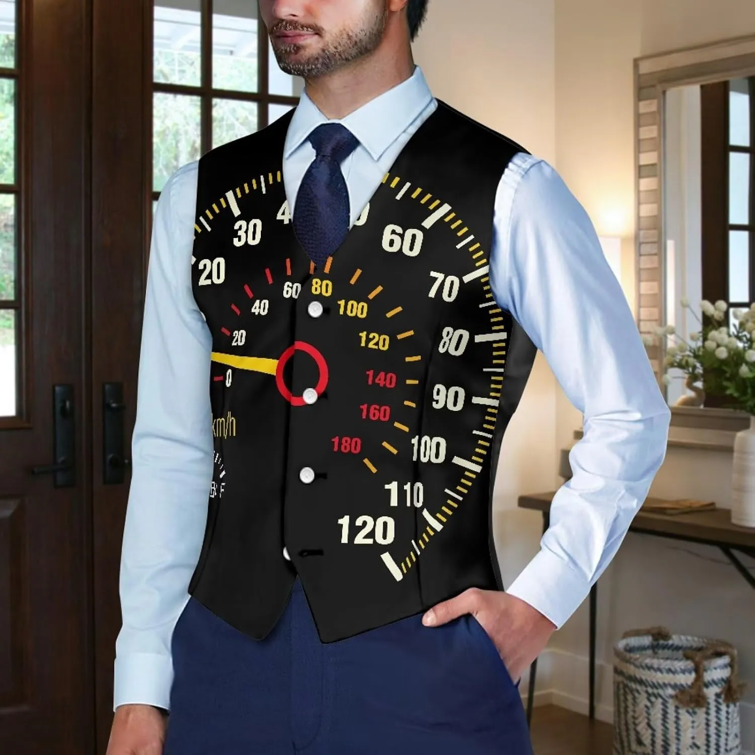 Men's Casual Business Vests Lightweight Waistcoat Slim Fit Suit Vest V-neck Button Down Holiday Vest