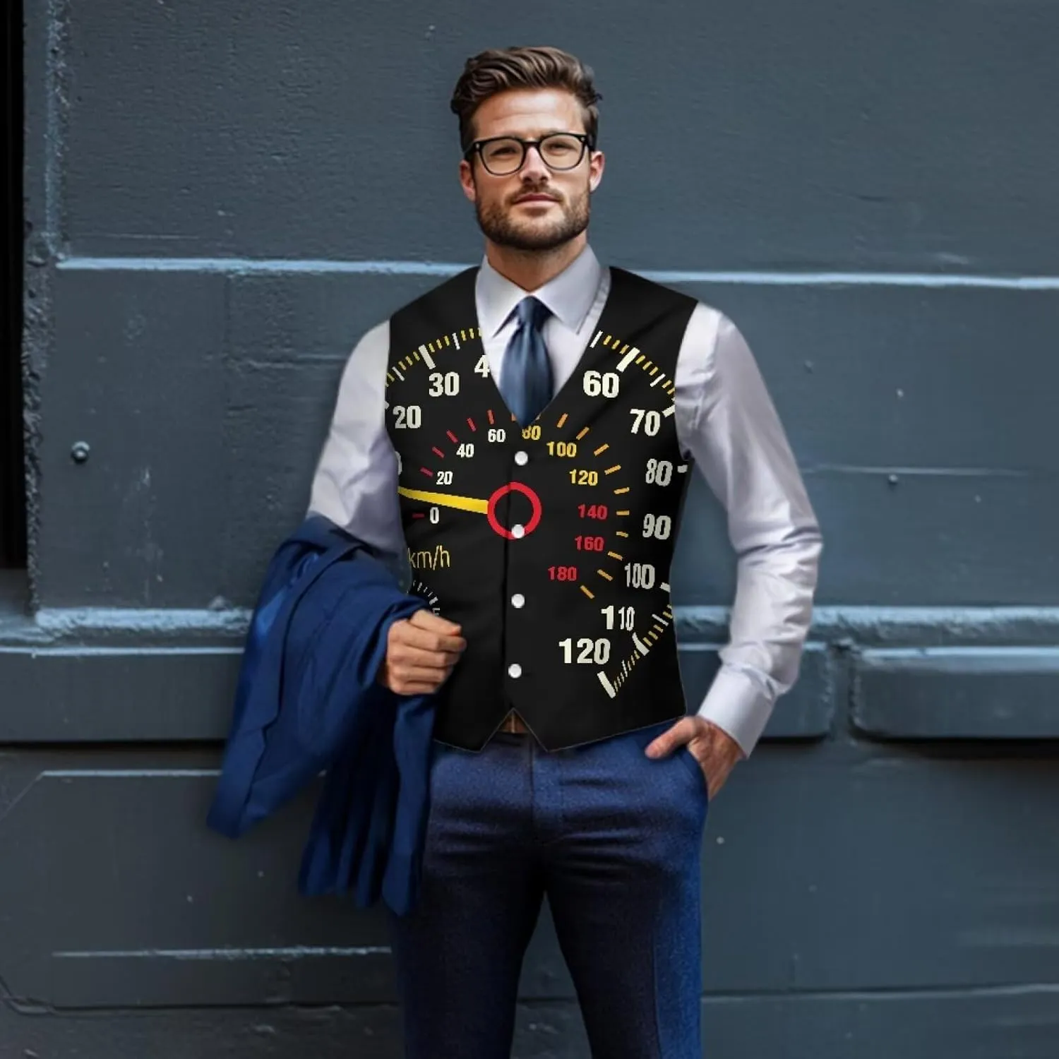 Men's Casual Business Vests Lightweight Waistcoat Slim Fit Suit Vest V-neck Button Down Holiday Vest