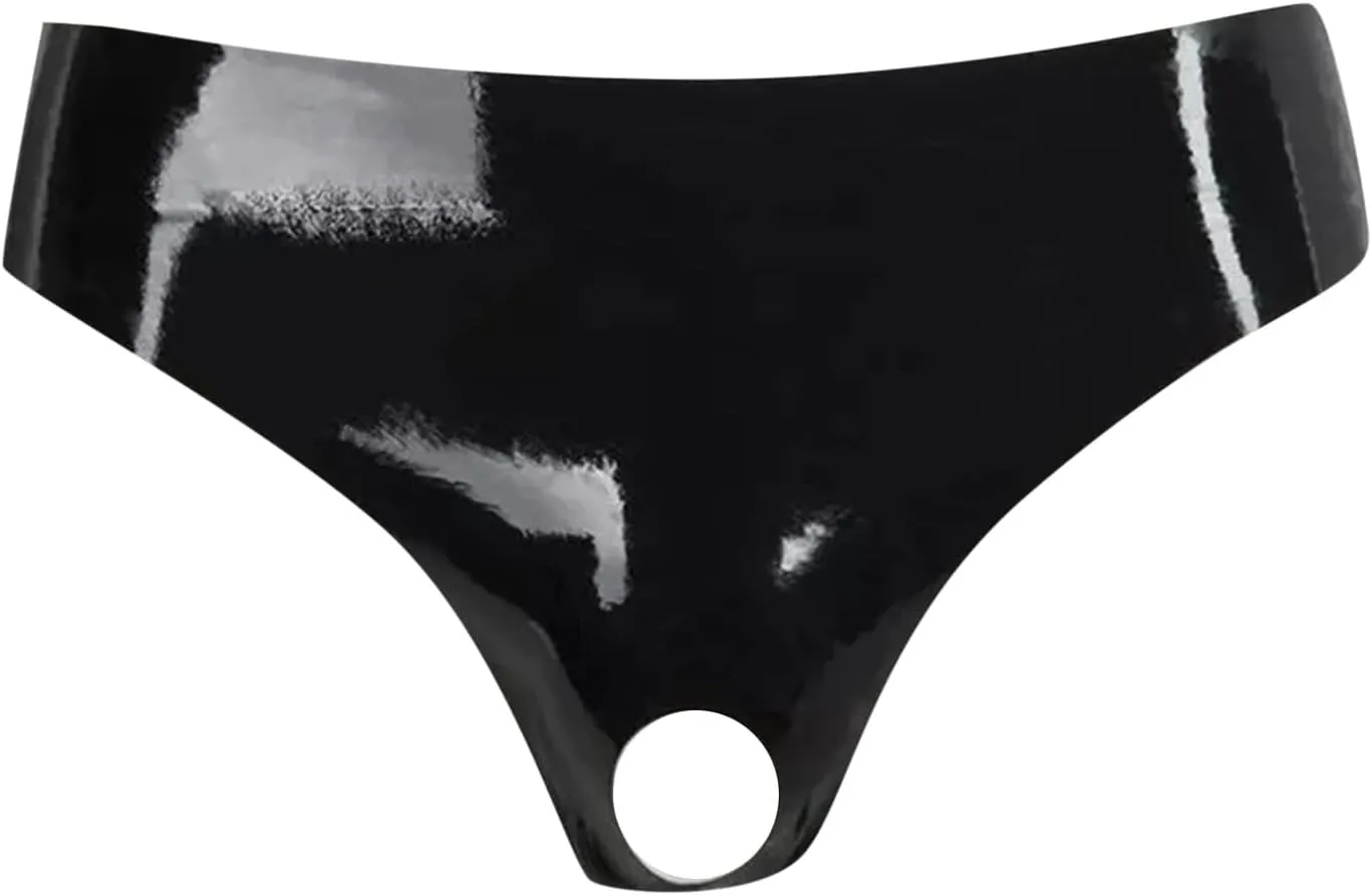 Mens Lingerie Sexy Underwear For Straight Men Casual Solid Color Leather Shorts Sexy Soft Leather Taste Underwear Nightgown