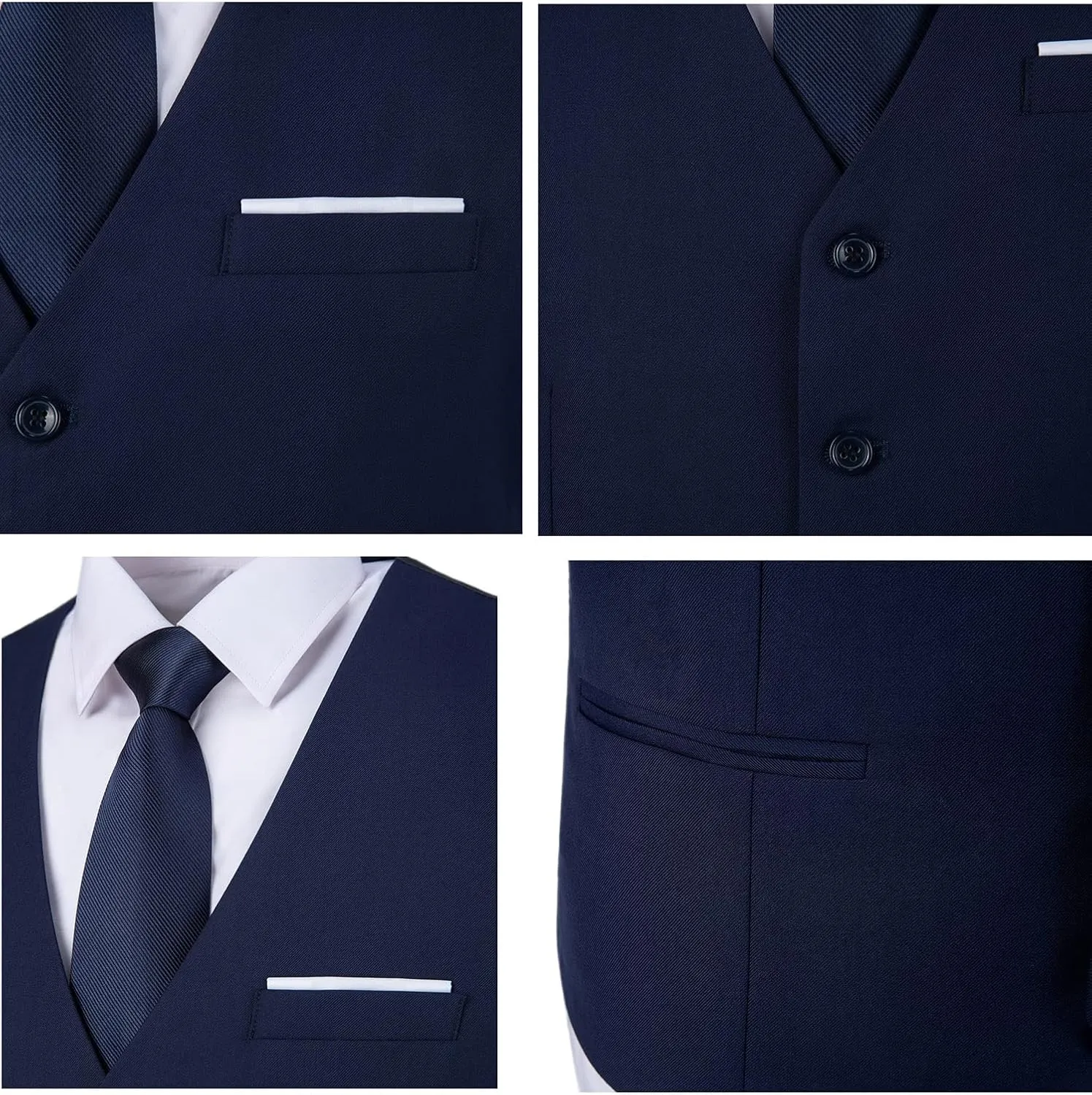 Men's Suits Vest V-Neck Sleeveless Slim Fit Jacket Groomman Casual Suit Vests for Wedding Formal Party Tuxedo for Men