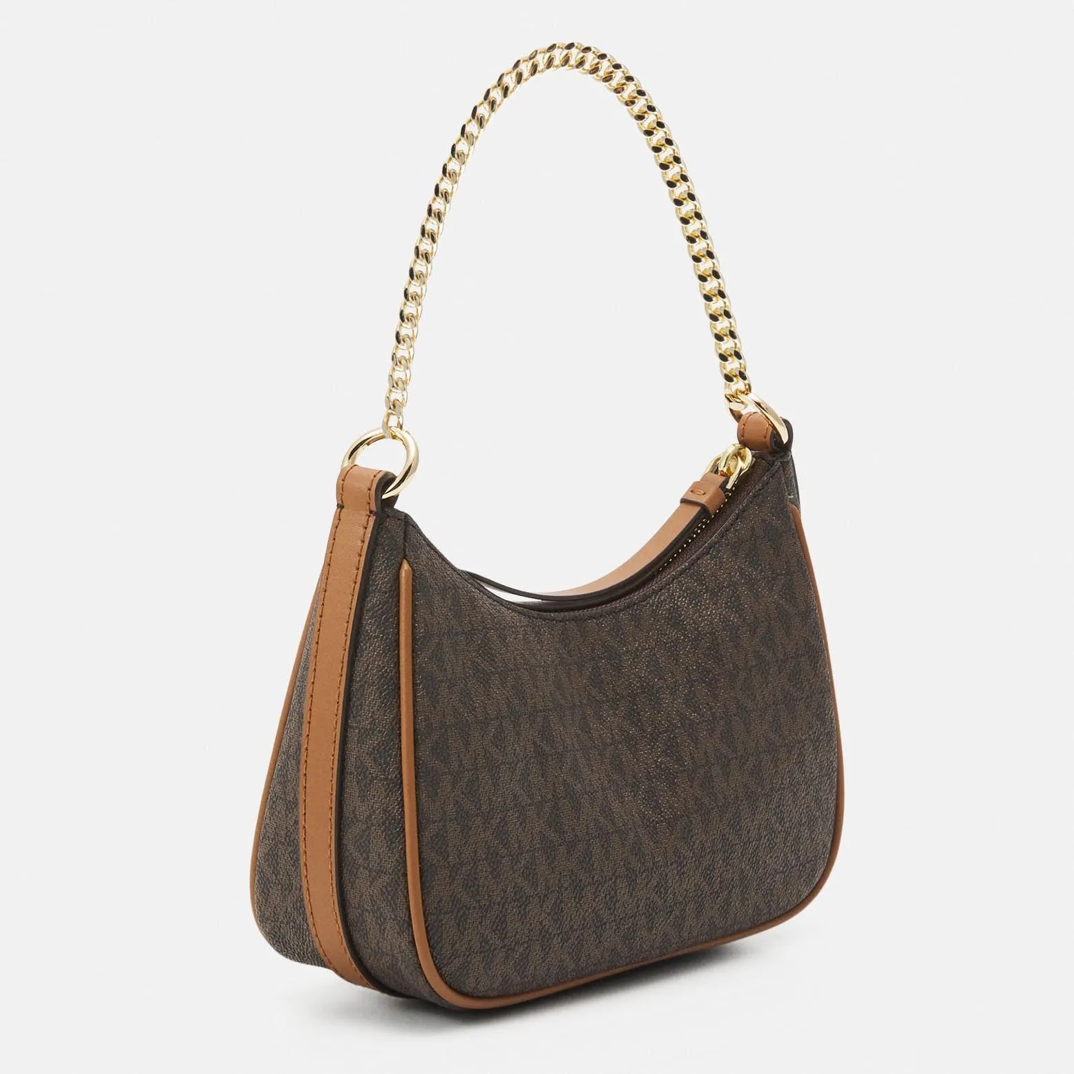 Michael Kors Jet Set Charm Chain Pouchette Hobo Bag, Brown