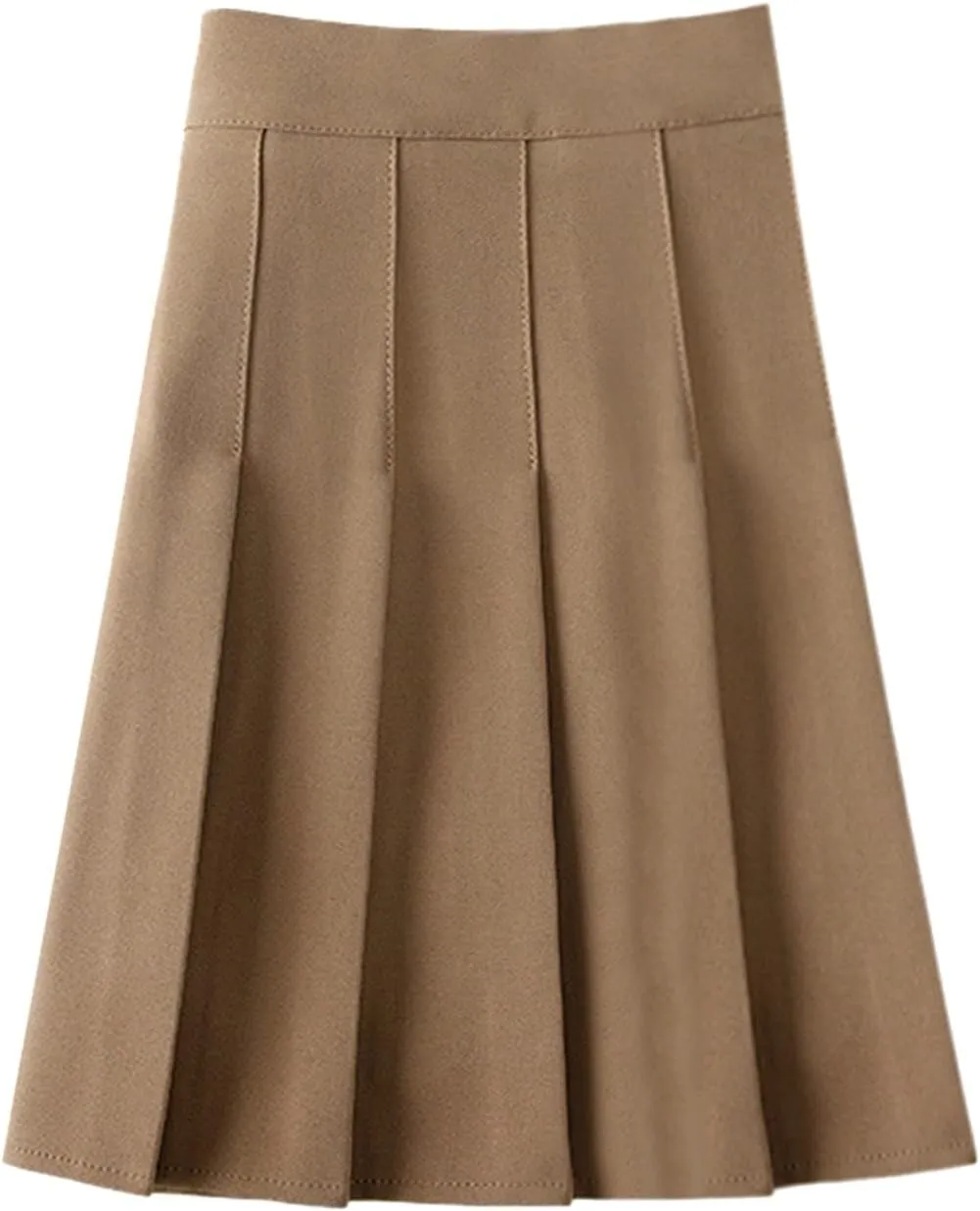 Midi Skirts for Women Solid Basic Skirt A Line Design Skirt Ruffle Layered Pleated Large Swing Half Women Skirts