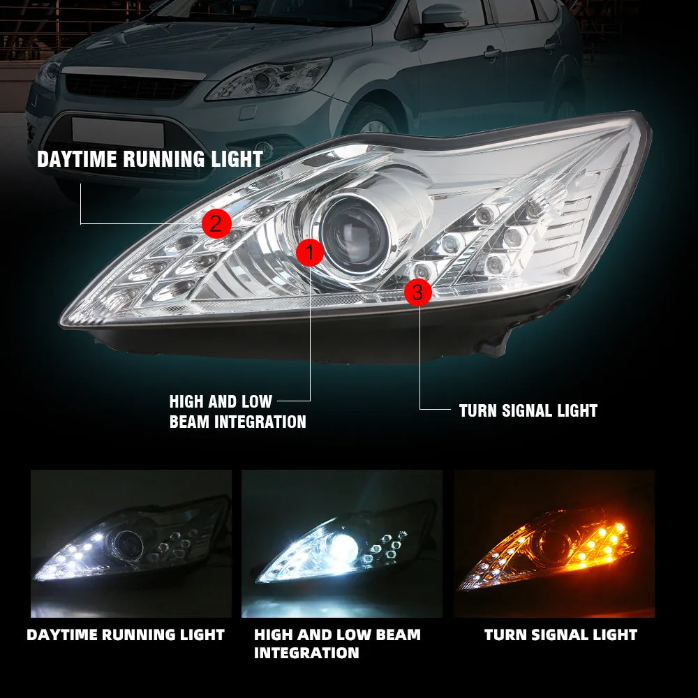 Modified Headlight for Ford Focus 2008-2010 Upgrade to the Latest Style LED Head lamps