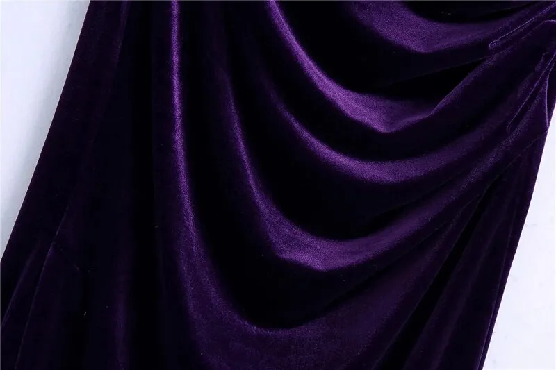 PLEATED VELVET MIDI SKIRT