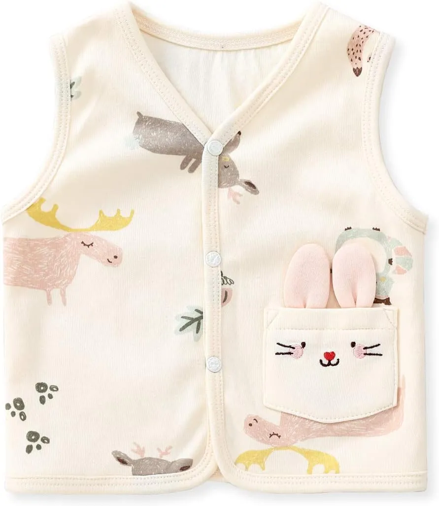 pureborn Baby Toddler Girls Boys Vest Soft Waistcoat Sleeveless Jacket Lightweight Vests 0-6 Years
