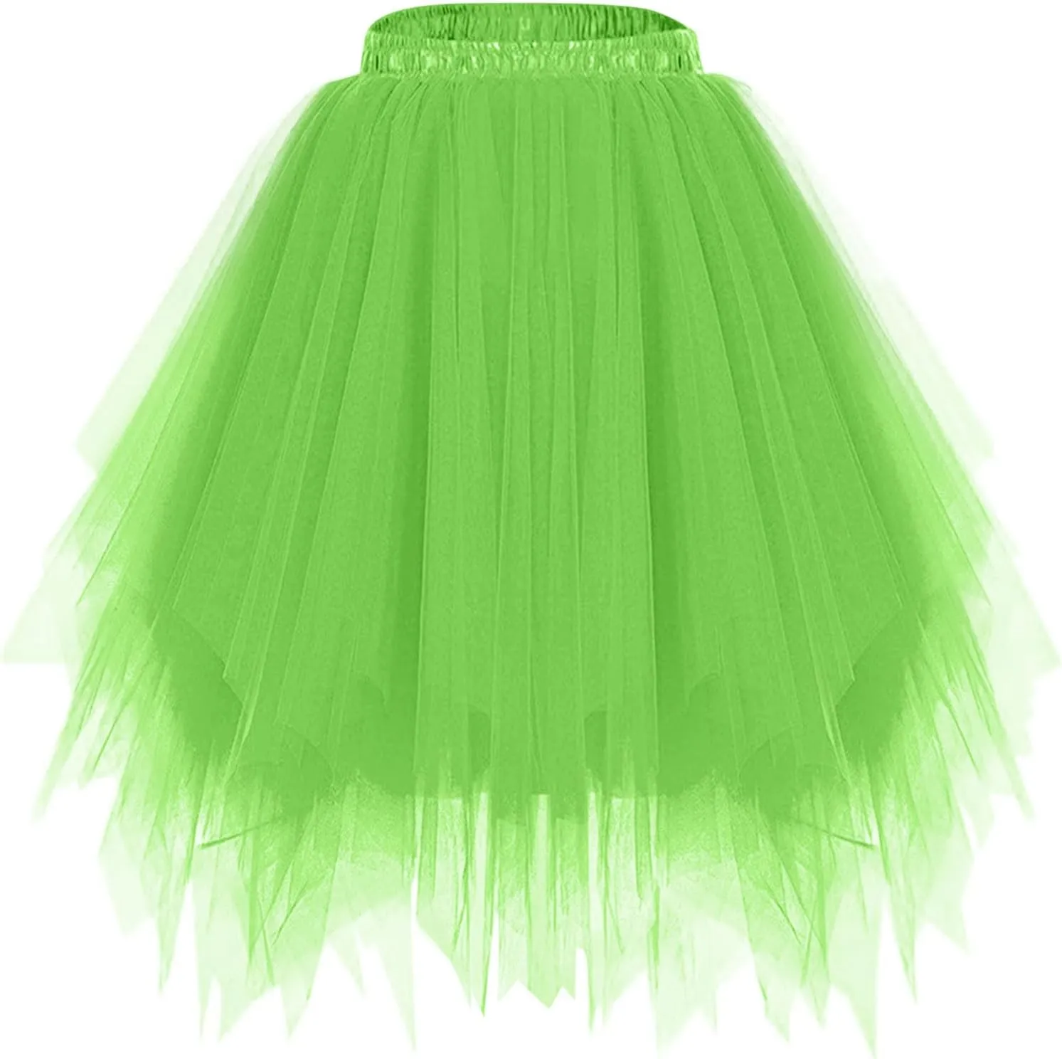 Short Tulle Skirt for Women Trendy High Waisted Mesh Multilayer Bullet Cheerleading Mini Tutu Skirts for Cosplay