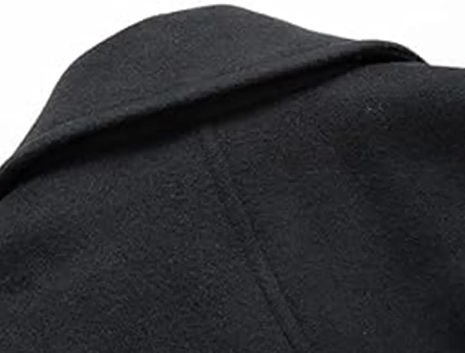 SOMTHRON Men's Casual Trench Coat Double Breasted Notched Lapel Peacoat Winter Mid Long Jacket Overcoat