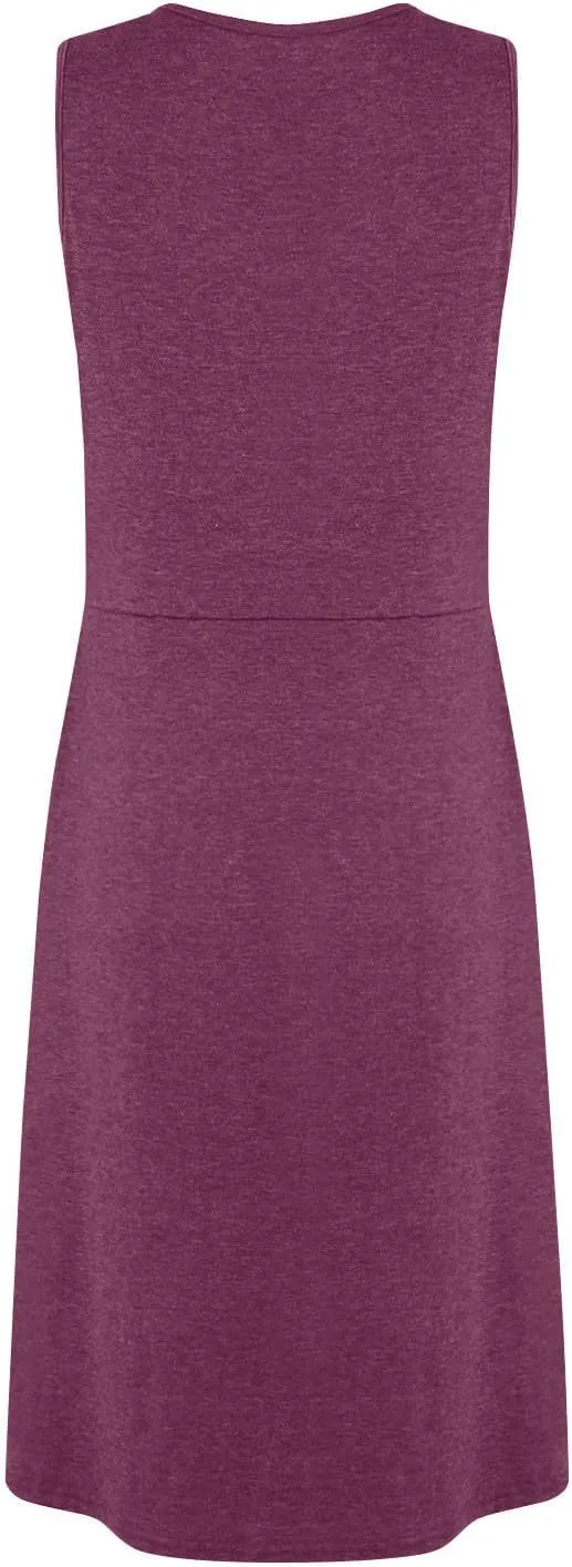 Summer Dresses for Women Sexy Deep V Neck Front Twist Knot Tank Mini Dress Casual Sleeveless Tunic Dress Beach Sundress