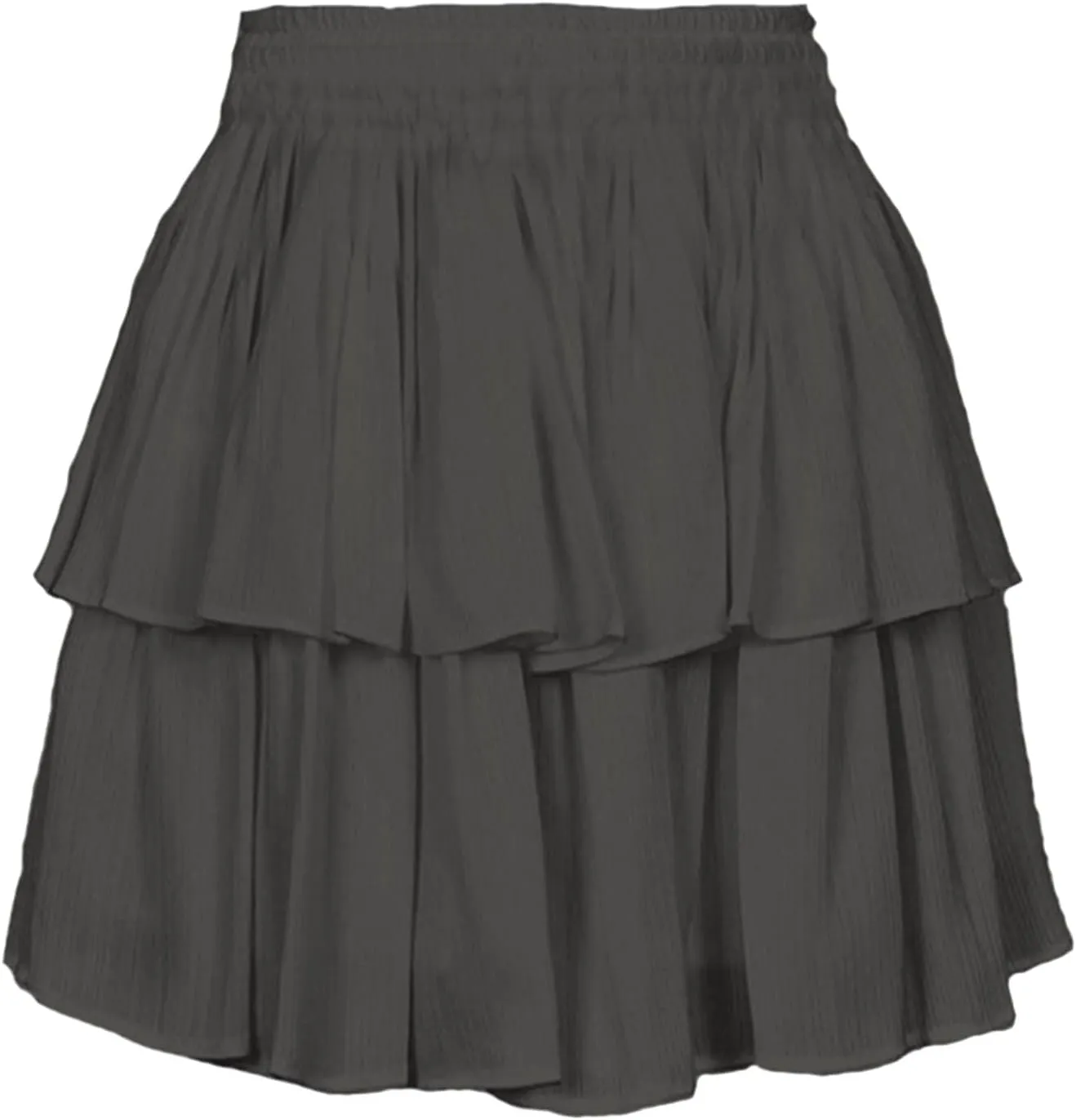 Summer Women Skirt 2022 New Double Rayon Pure Color Falbala Elastic Skirt Women Sweet Elegant Women Jean Skirts