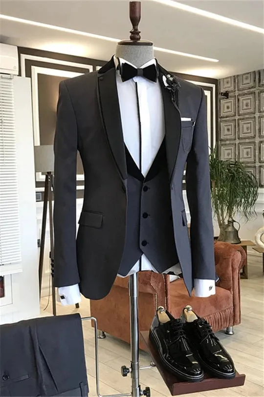 Suzhoufashion Febe Red Three Pieces Best Fitted Prom Suits For Men