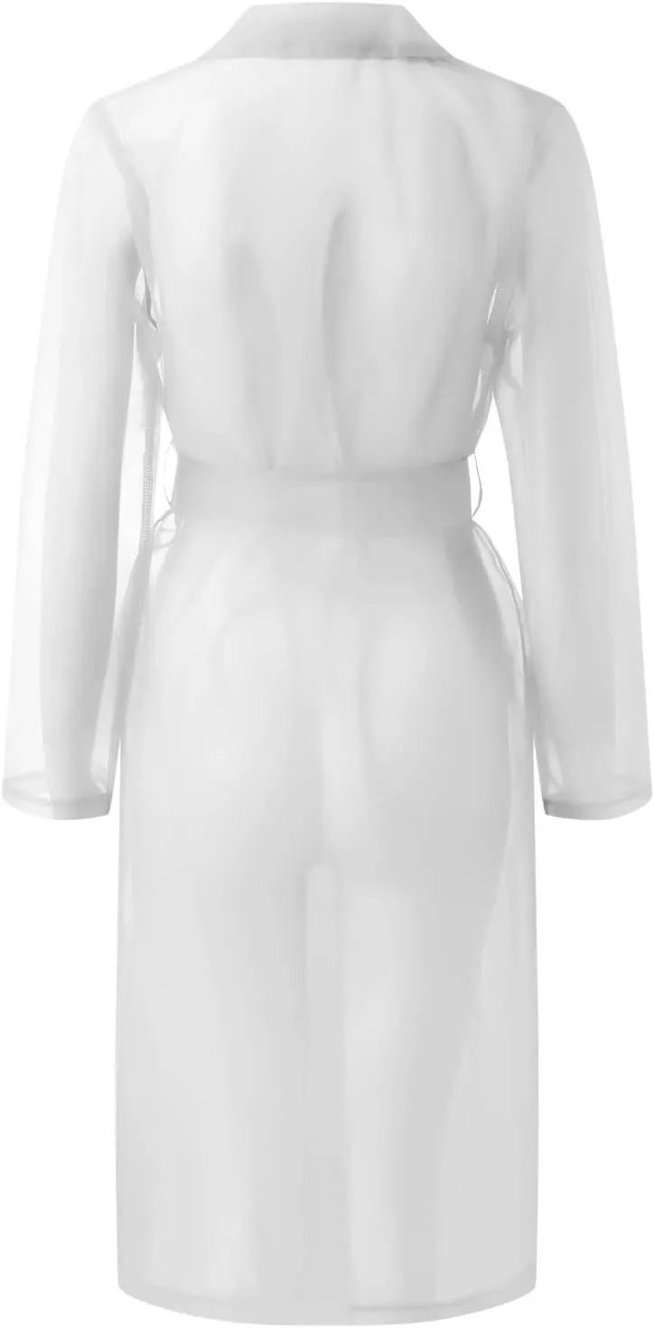 Trench Coats for Women Daily Sun Clothing Sheer Mesh Jackets Notch Lapel Double Breasted Womens Fitted Vests