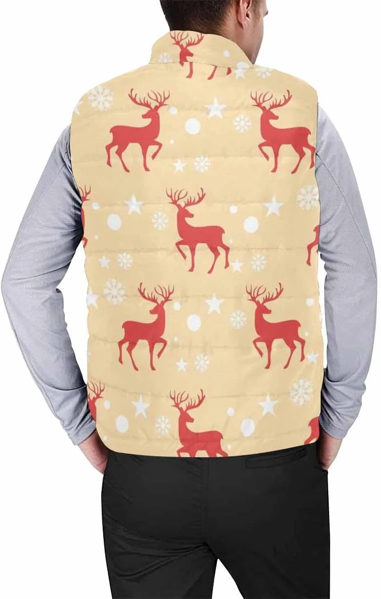 Vests For Men Gingerbread Cookies Men'S Warm Puffer Vest Outdoor Sleeveless Jacket For Golf Hiking Casual Travel