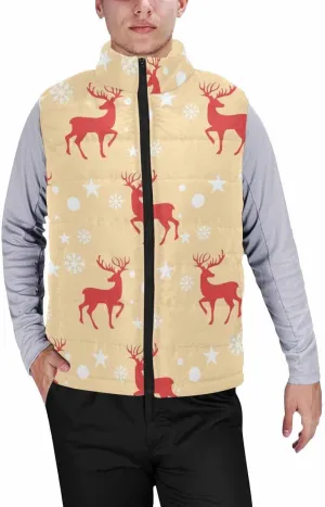Vests For Men Gingerbread Cookies Men'S Warm Puffer Vest Outdoor Sleeveless Jacket For Golf Hiking Casual Travel