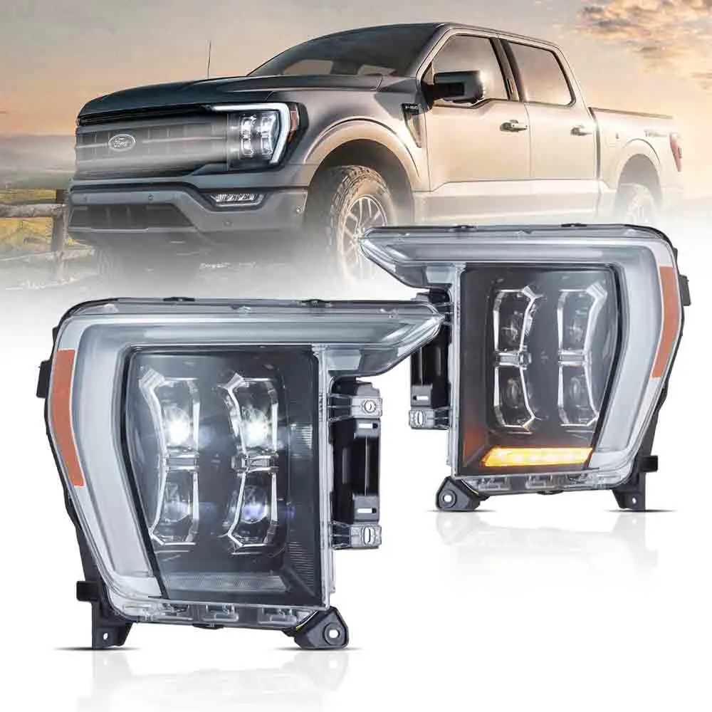 VLAND LED Head Lights For Ford F150 14th Gen Pickup Trucks 2021-2023 (Ford F-Series 2021–present)
