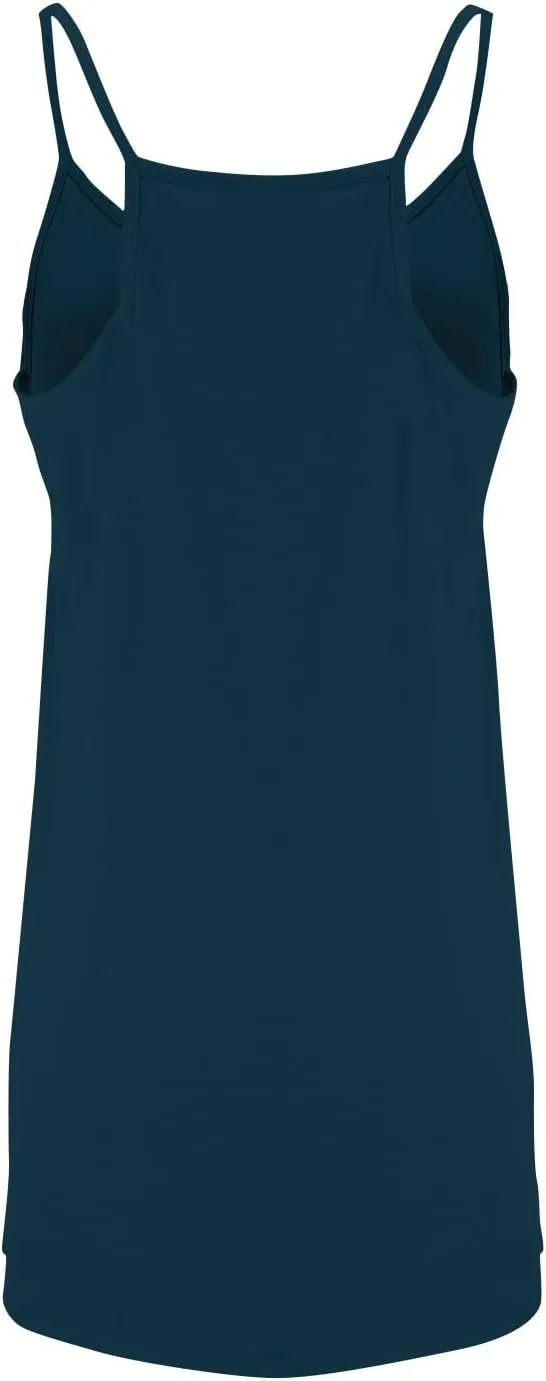 Women Summer Casual Swing T Shirt Dresses Beach Cover up Plain Tank Dress with Pockets