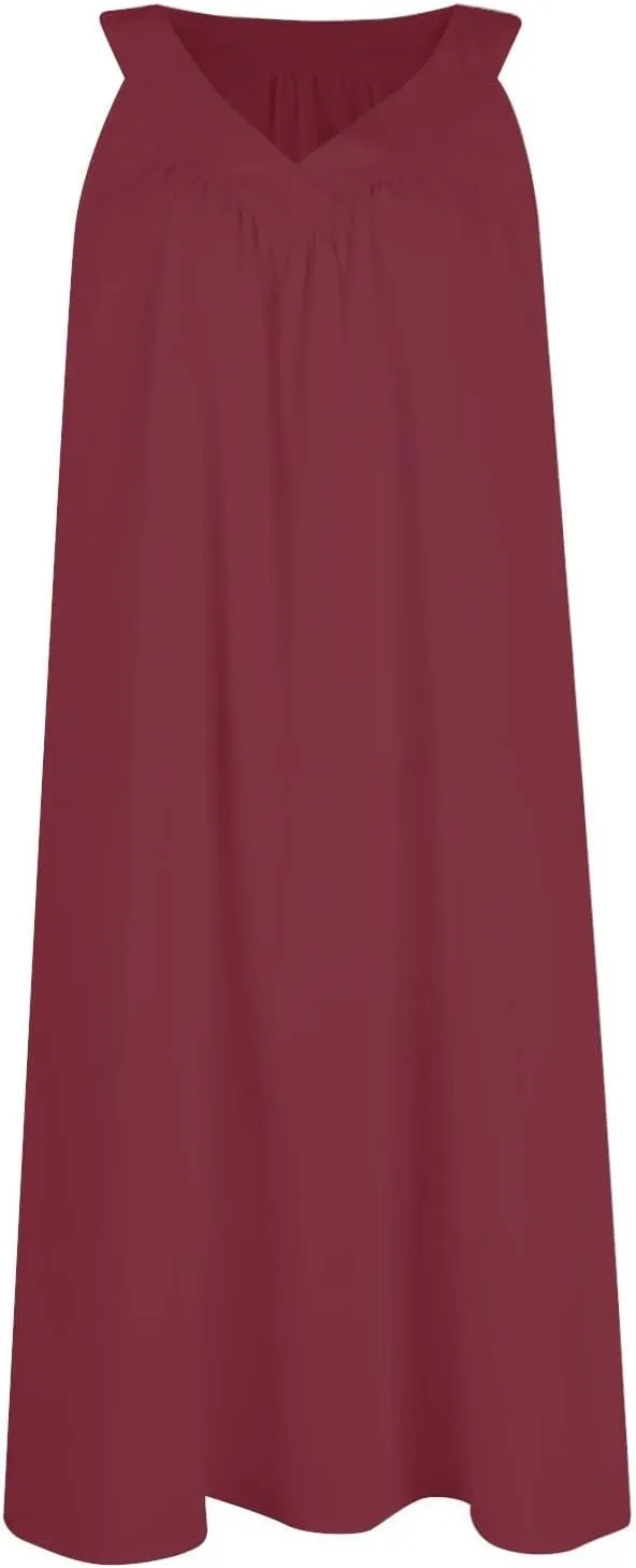 Women Summer Dresses Sleeveless V Neck Tank Sundress Cruise Outfits Beach Going Out Mini Shift Dress 2025