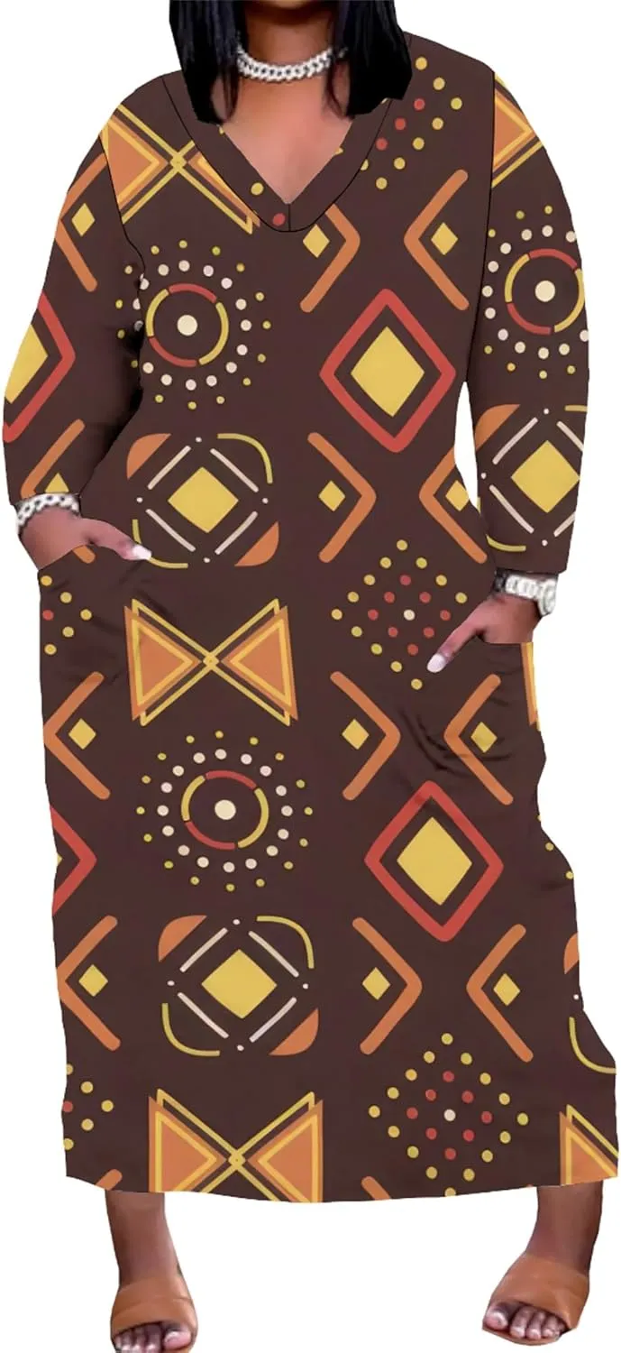 Womens African Dresses Sexy Casual T Shirt Dresses Oversized Baggy Summer Sundress