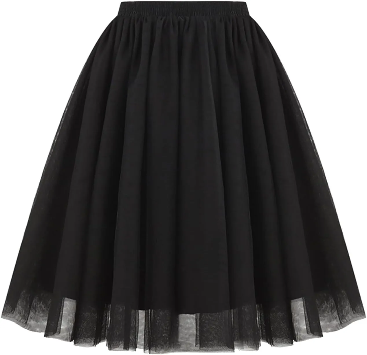Women's Beach Vacation Clothes Summer Casual Loose Trendy Elastic High Waist Solid Color Party Dance Skirts, S-2XL