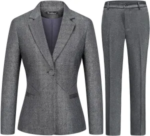 Women's Business Suits for Work Professional 2 Piece Slim Fit Outfits for Women