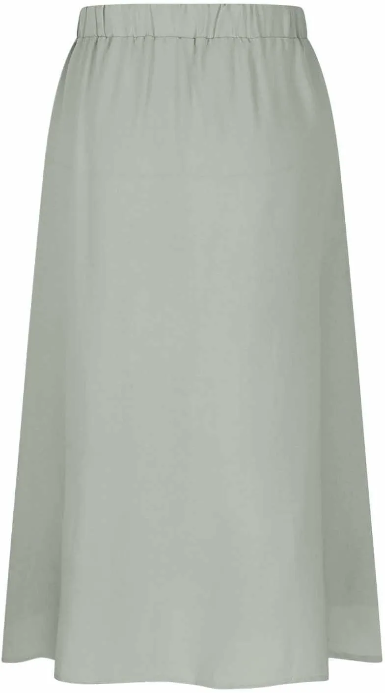 Womens Casual Front Button Skirts 2025 Summer Outfit Flowy Beach Skirts for Women Elastic High Waisted Midi Skirt